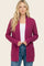 Plum Mini Waffle Knit Sweater Cardigan