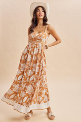 Amber Mixed Floral Sleeveless Maternity Maxi Dress