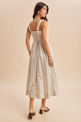 Coral Rose Column Floral Print Maxi Dress