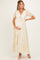 Daffodil Floral Button Down Front Tie Maternity Maxi Dress