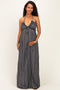 Black Printed V Neck Maternity Maxi Dress