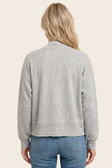 Heather Grey French Terry Shrug Cardigan