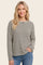 Hunter Green Striped Long Sleeve Top