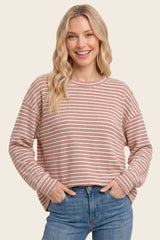 Red Striped Long Sleeve Top