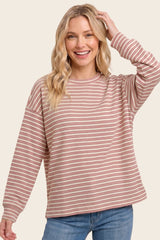 Red Striped Long Sleeve Top