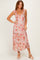 Mocha Floral Sleeveless Maxi Dress
