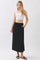 Black Front Tie Maxi Skirt