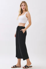 Black Front Tie Maxi Skirt
