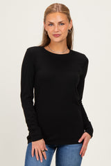 Black Long Sleeve Maternity Top