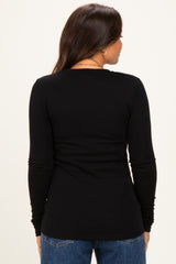 Black Long Sleeve Maternity Top