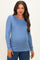 Blue Long Sleeve Maternity Top