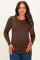 Brown Long Sleeve Maternity Top