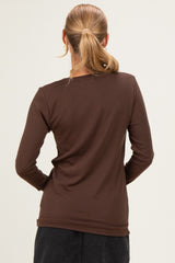 Brown Long Sleeve Top