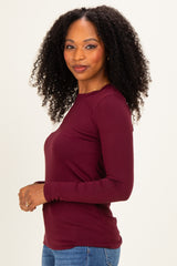Burgundy Long Sleeve Top