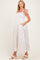 Lavender Floral Striped Shoulder Tie Maternity Maxi Dress