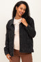Black Faded Wash Oversized Maternity Denim Jacket