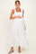 White Cutout Tie Back Maternity Midi Dress