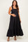 Black Cutout Tie Back Maternity Midi Dress