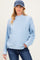 Light Blue Oversized Cable Knit Maternity Sweater