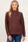 Brown Oversized Cable Knit Maternity Sweater