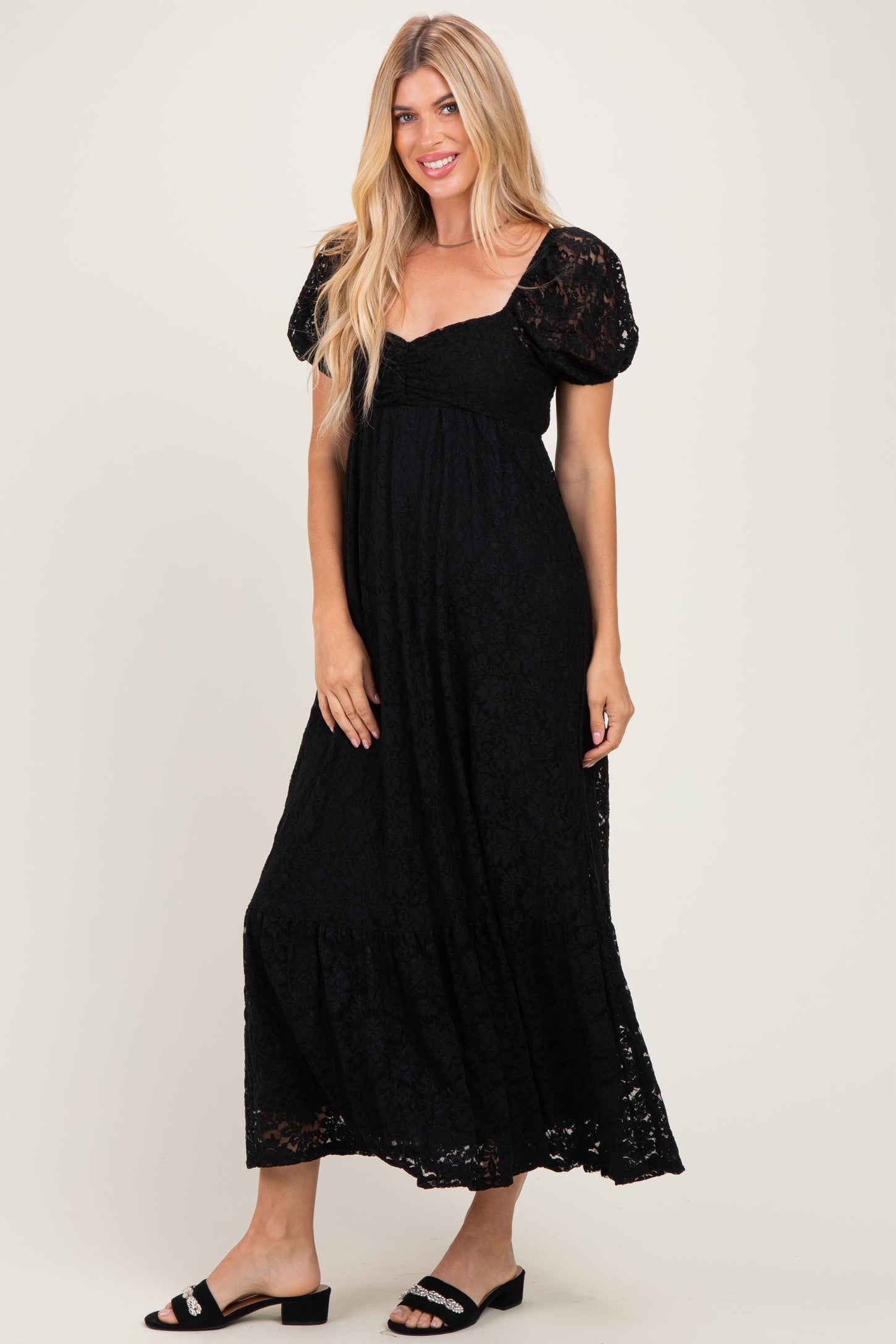 Black Lace Maxi Dress