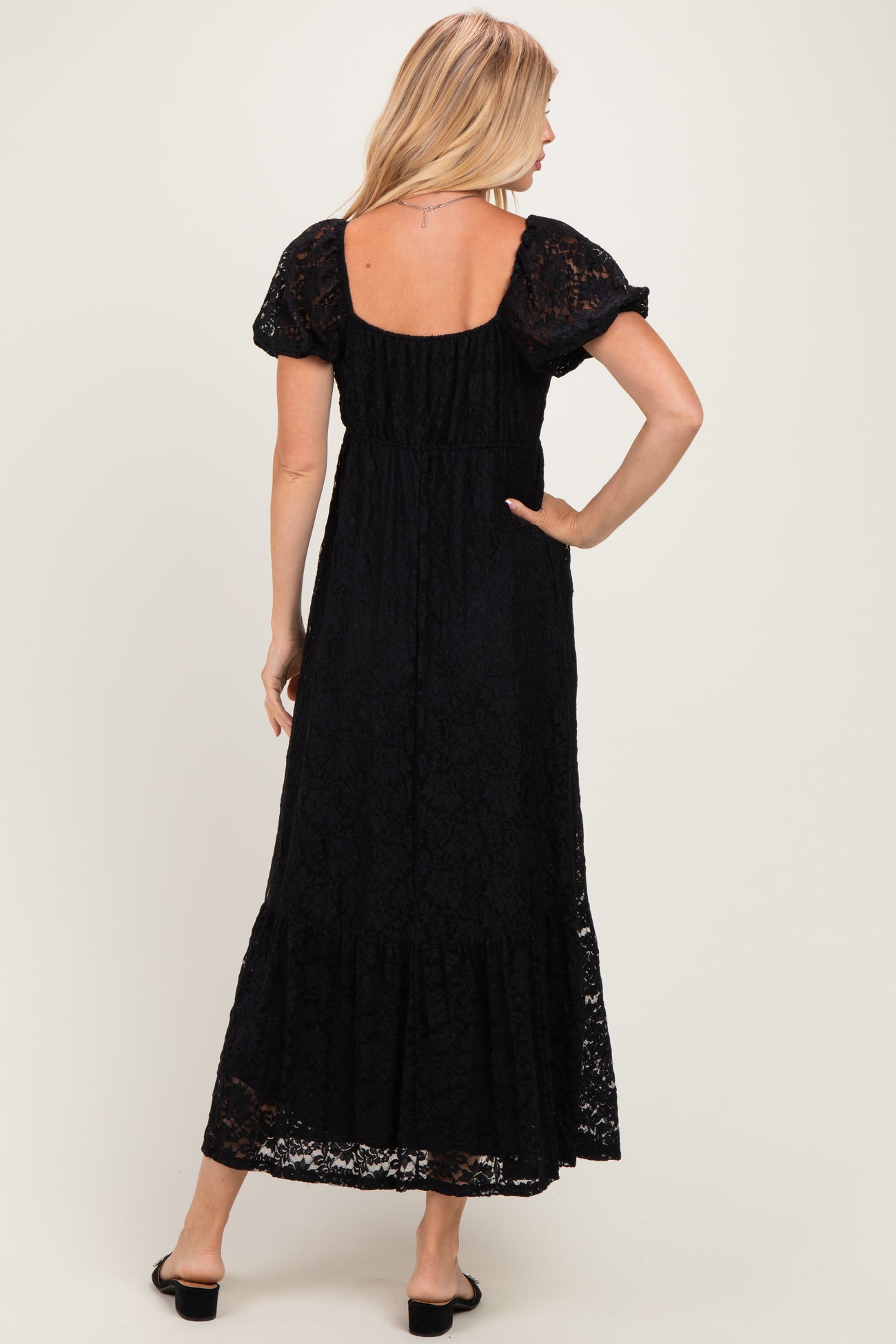 Black Lace Maxi Dress