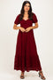Burgundy Lace Maxi Dress