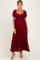 Burgundy Lace Maternity Maxi Dress