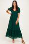 Hunter Green Lace Maxi Dress