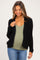Black Chunky Waffle Knit Maternity Open Cardigan