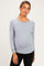 Heather Grey Brushed Knit Long Sleeve Maternity Top