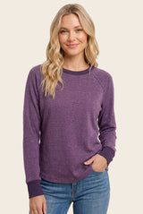 Plum Brushed Knit Long Sleeve Top
