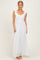 Ivory Textured Short Sleeve Sweetheart Maxi Dress