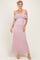 Light Pink Lace Off Shoulder Maxi Dress