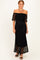 Black Off Shoulder Lace Maxi Dress