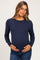 Indigo Solid Basic Maternity Sweater