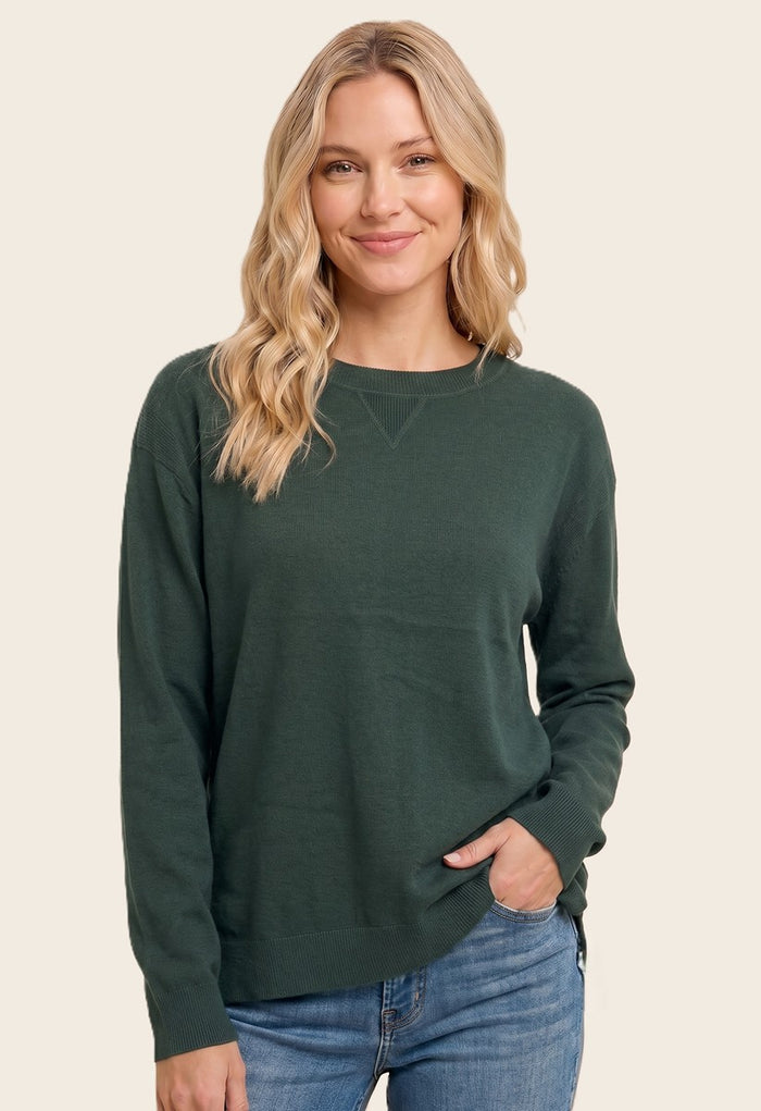 Forest Solid Basic Maternity Sweater