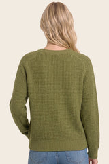 Matcha Waffle Textured Sweater