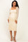 Cream Floral Lace Long Sleeve Square Neck Maternity Midi Dress