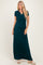 PinkBlush Hunter Green Draped Nursing Maxi Dress
