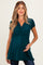 PinkBlush Hunter Green Draped Front Maternity Nursing Top