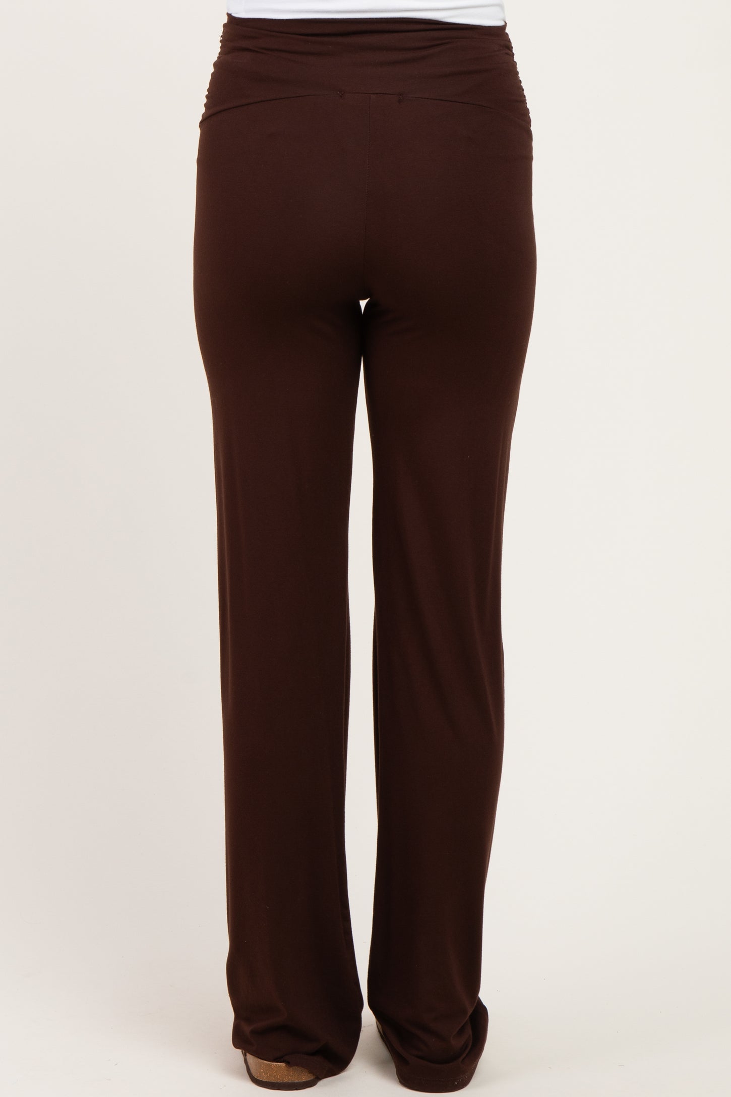 PinkBlush Brown Foldover Maternity Lounge Pants