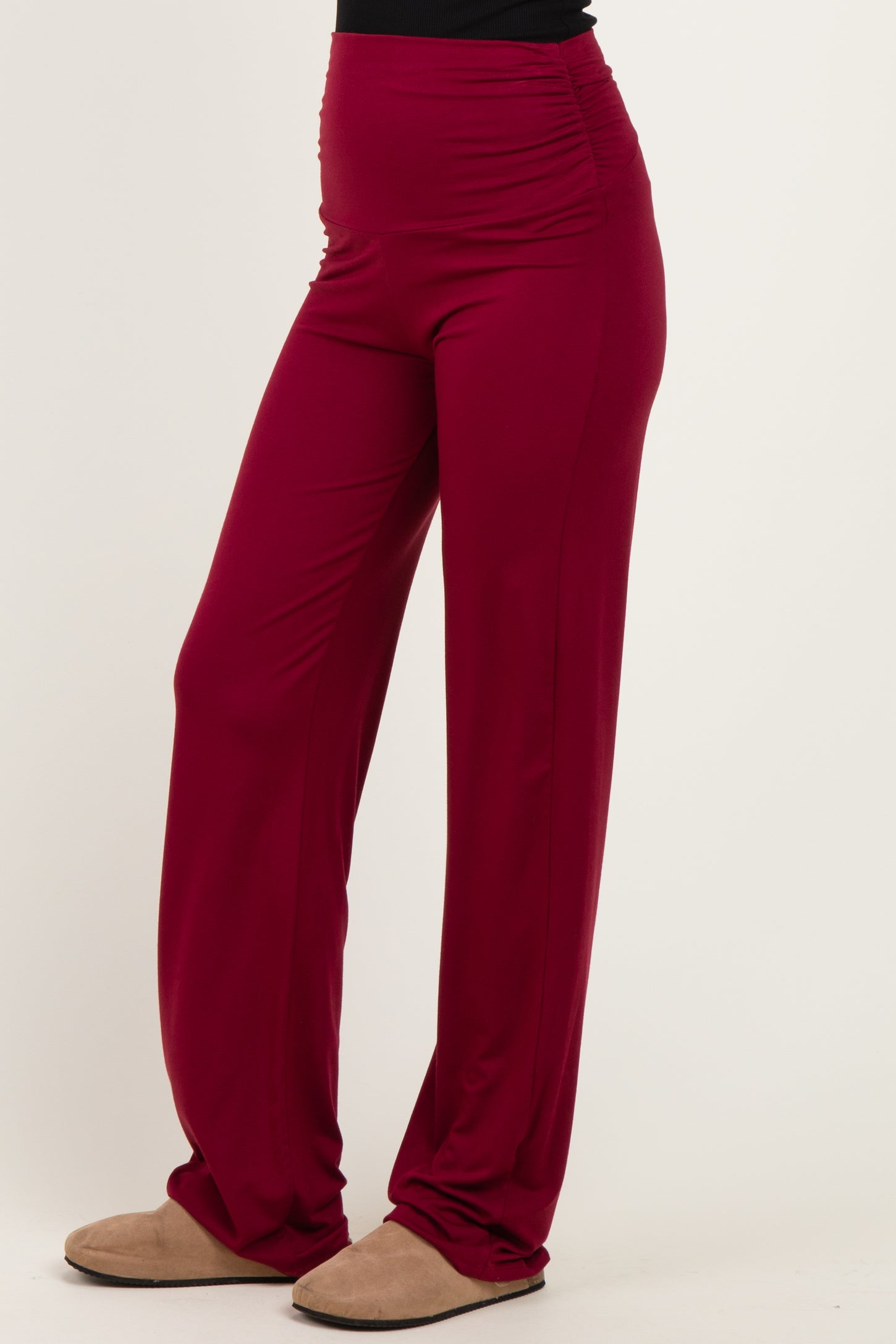 PinkBlush Burgundy Foldover Lounge Pants