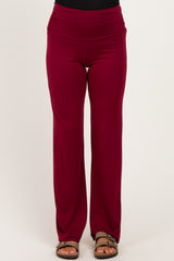 PinkBlush Burgundy Foldover Maternity Lounge Pants
