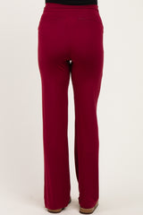 PinkBlush Burgundy Foldover Maternity Lounge Pants