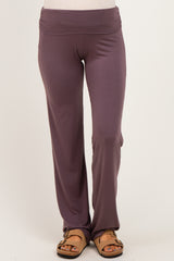 PinkBlush Purple Foldover Maternity Lounge Pants