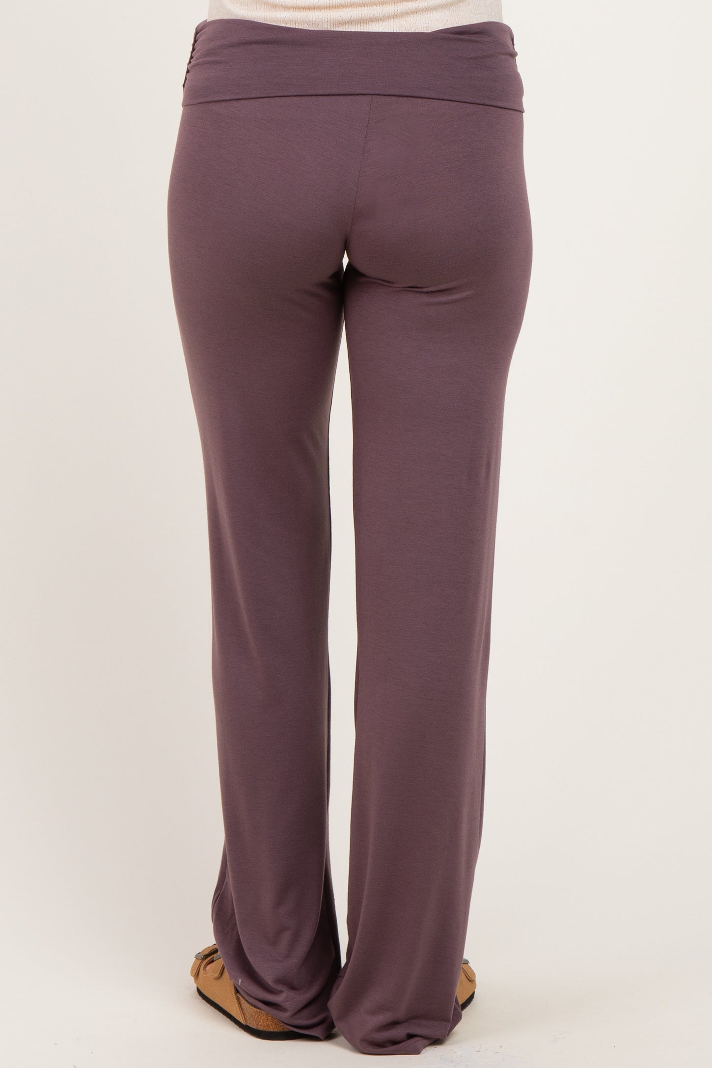 PinkBlush Purple Foldover Maternity Lounge Pants