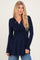 PinkBlush Navy Long Sleeve Draped Front Nursing Top