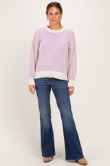 Lavender Two Tone Oversized Sweater