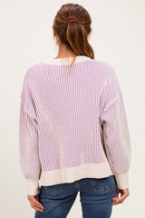 Lavender Two Tone Oversized Sweater